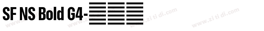 SF NS Bold G4字体转换